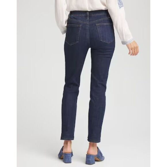 Chico's Size 0.5  Size 6 6R Define Me Denim Slim Leg Ankle - Picture 2 of 16